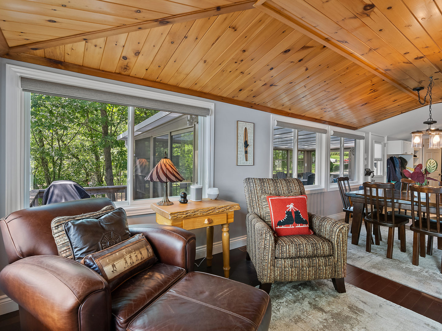 vaulted ceilings with wood panelling