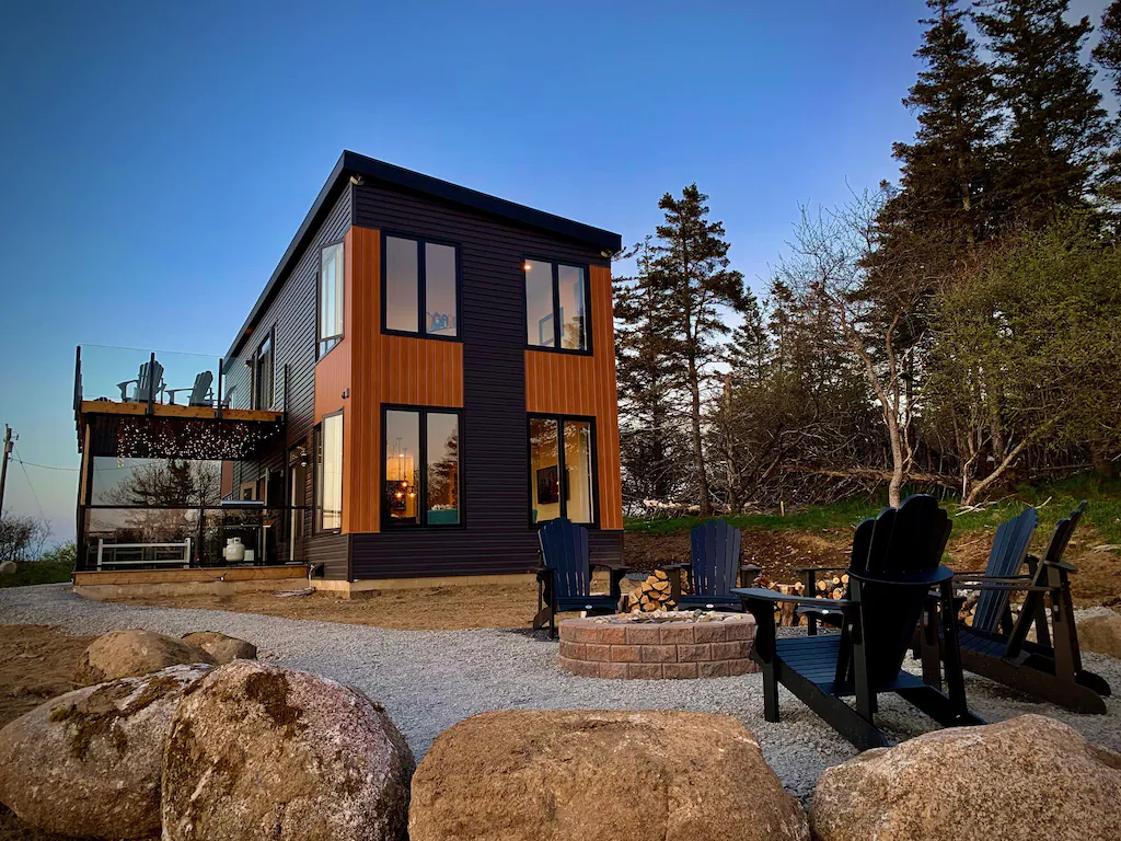 View of the vacation rental from the firepit