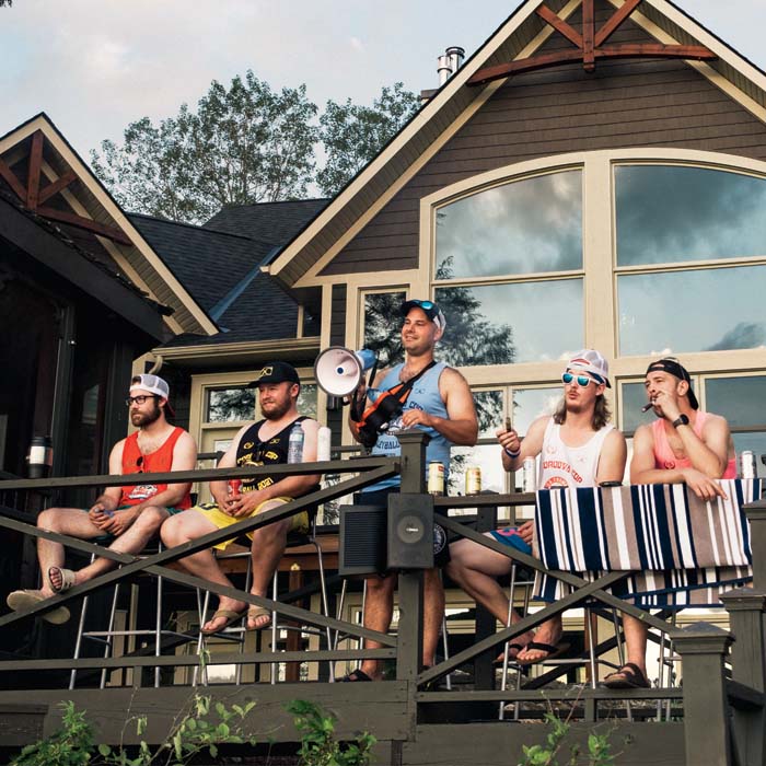 A crowd of spectators watching the tournament