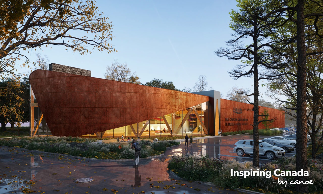exterior shot of The Canadian Canoe Museum in Peterborough