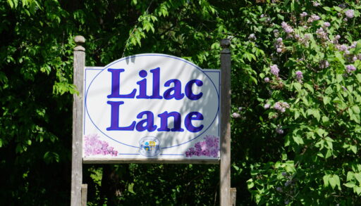 the lilac lane sign in Franktown, Ont.