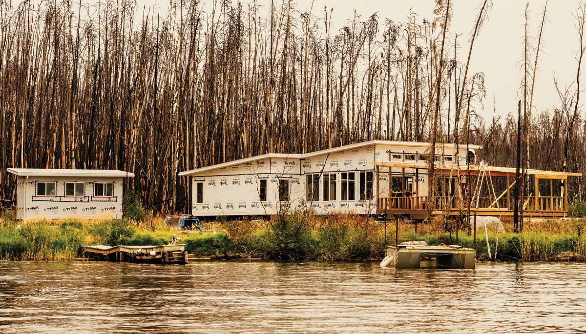 Half contructed cottage from the lake