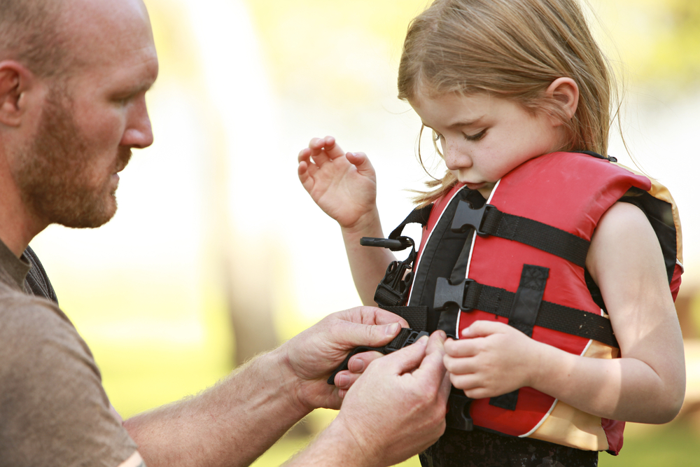 child wearing a lifejacket