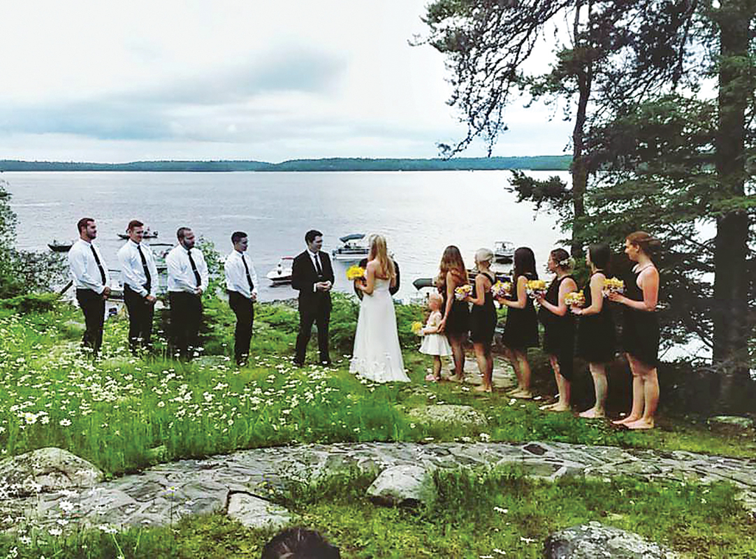 Karlyn and Brock's cottage wedding party