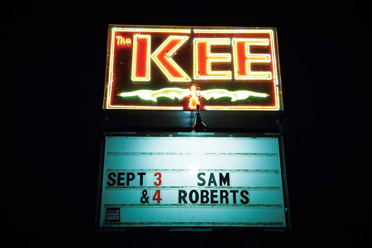 neon Venue sign outside the KEE to Bala