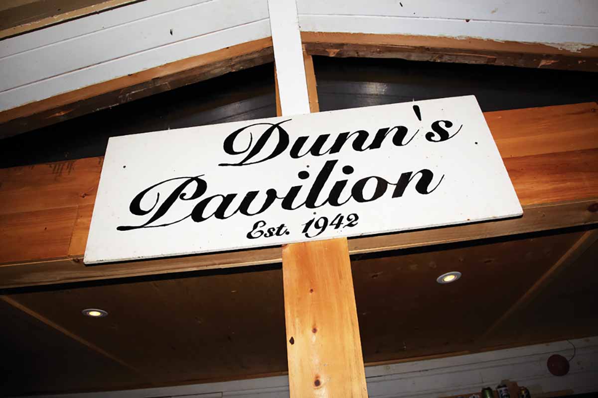 Old Dunn's Pavillion sign
