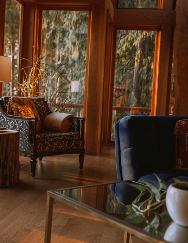 sitting room inside cottage