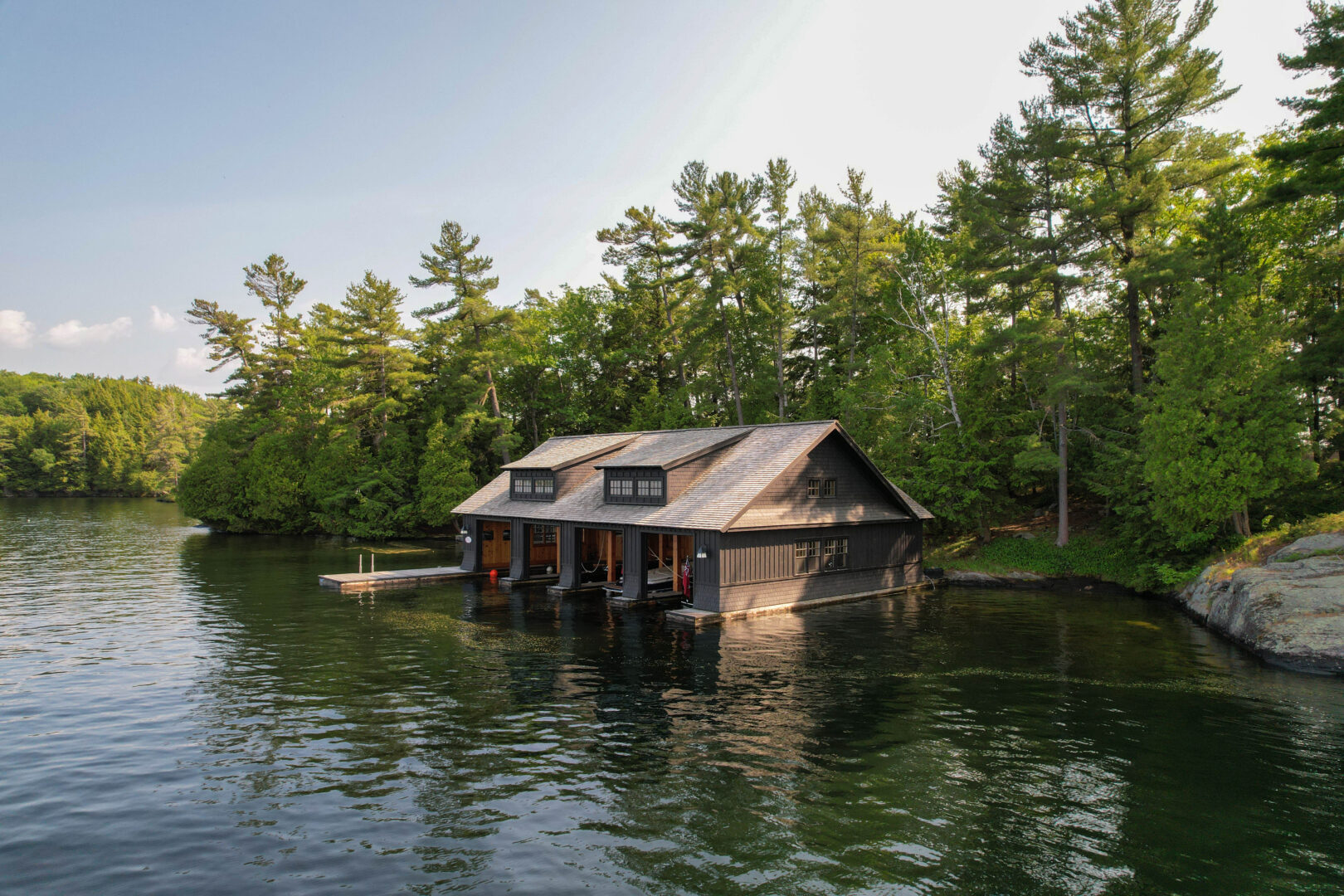 boathouse from the water