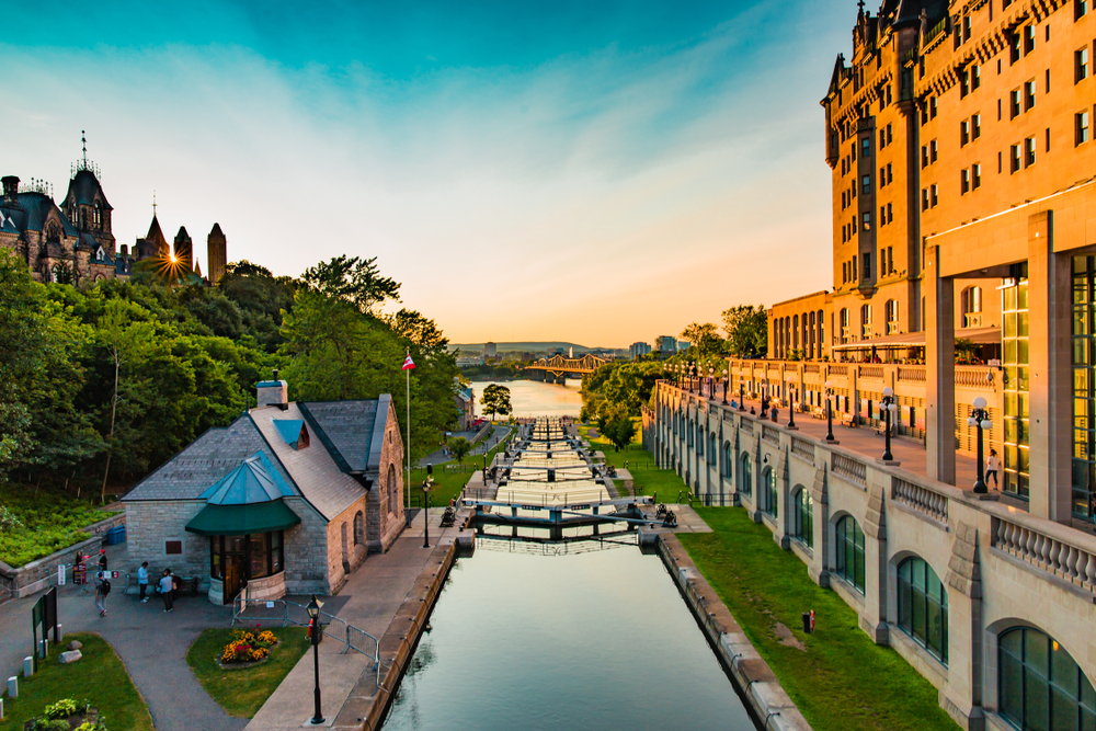 Summer at the Rideau Canal Locks in Ottawa