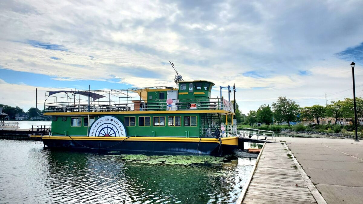 The Island Princess docked on Lake Couchiching