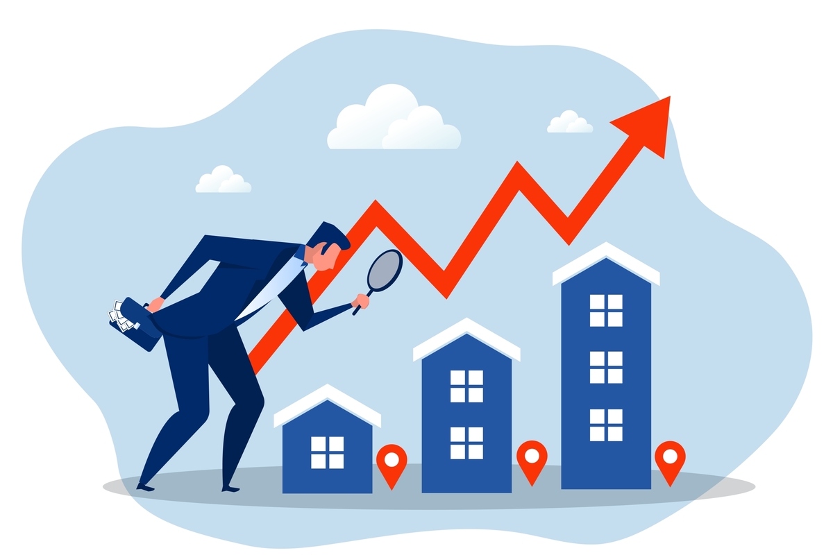 man inspecting real estate market