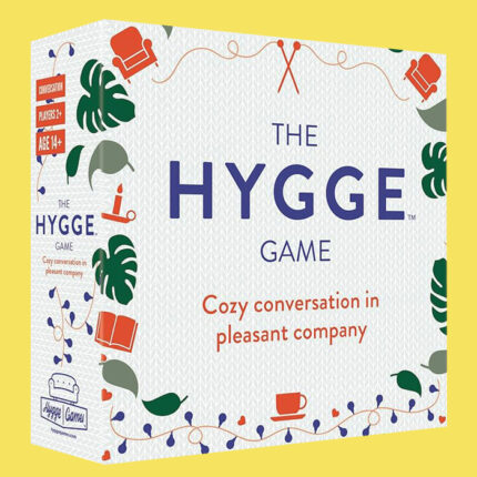 the hygge game against a yellow background