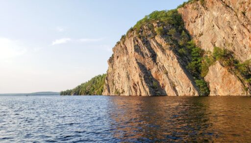 a photo of a lakeside cliff on Mazinaw Lake at Bon Echo Provincial Park