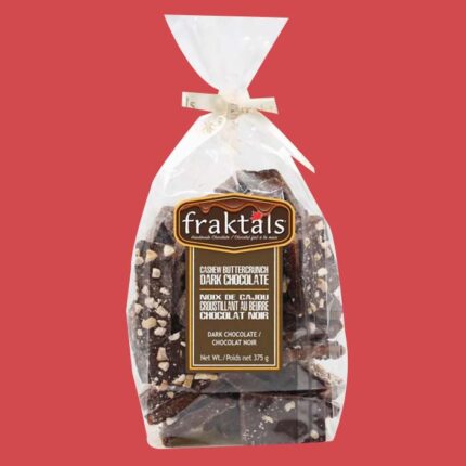 Fraktals chocolates in a clear plastic bag