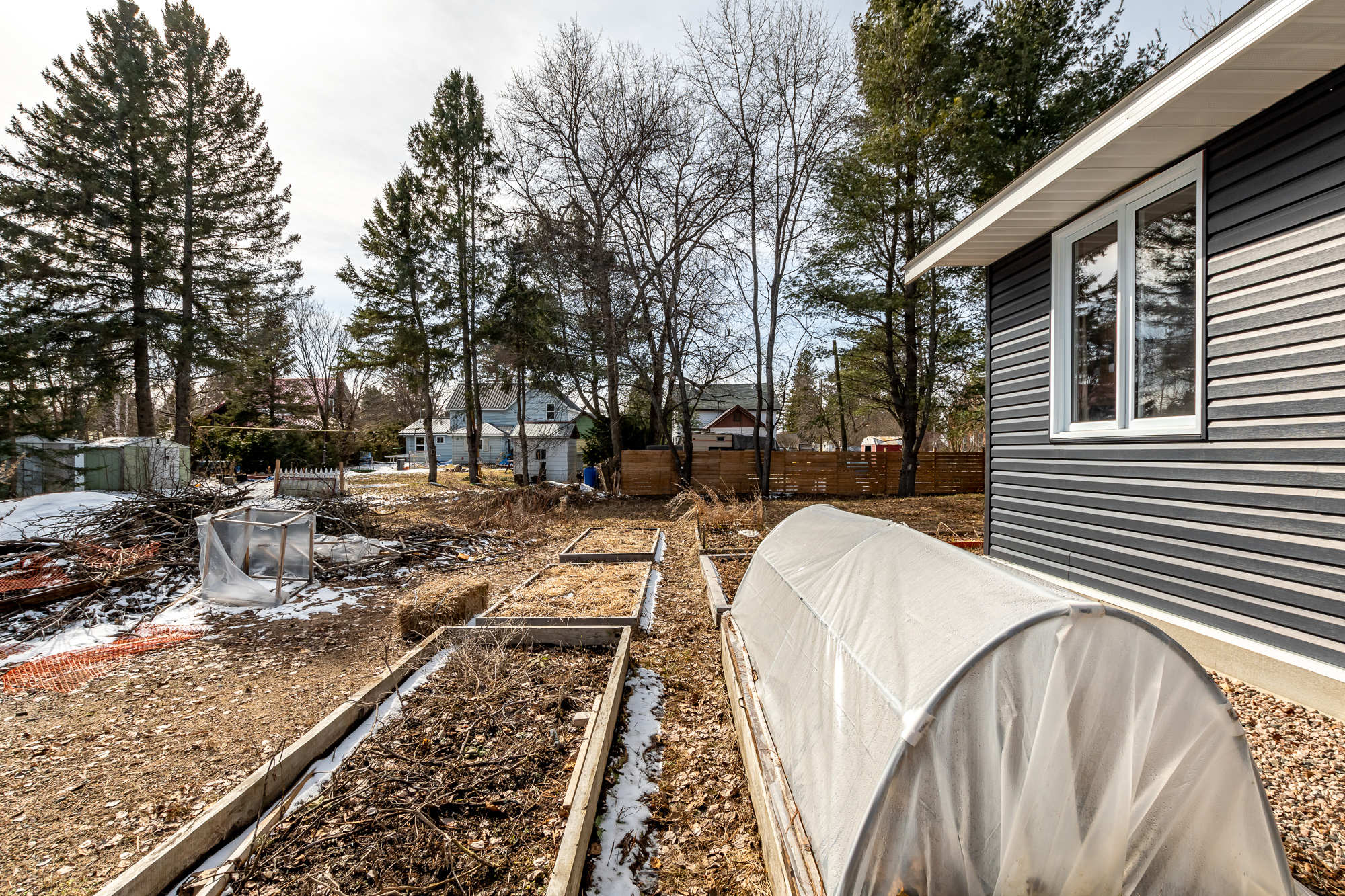 a photo of garden beds