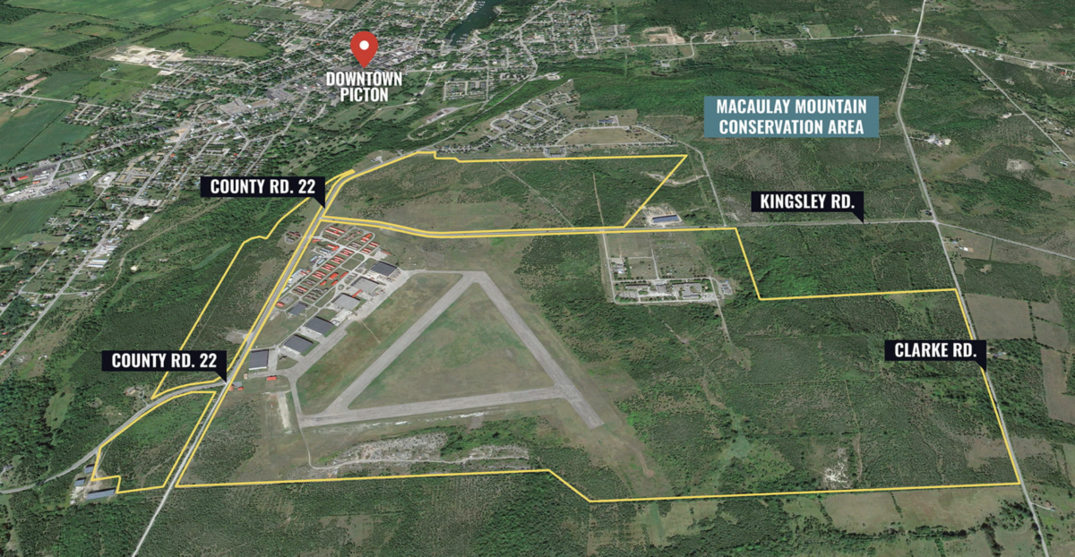 A proposed mixed-use community outside Picton, Ont.