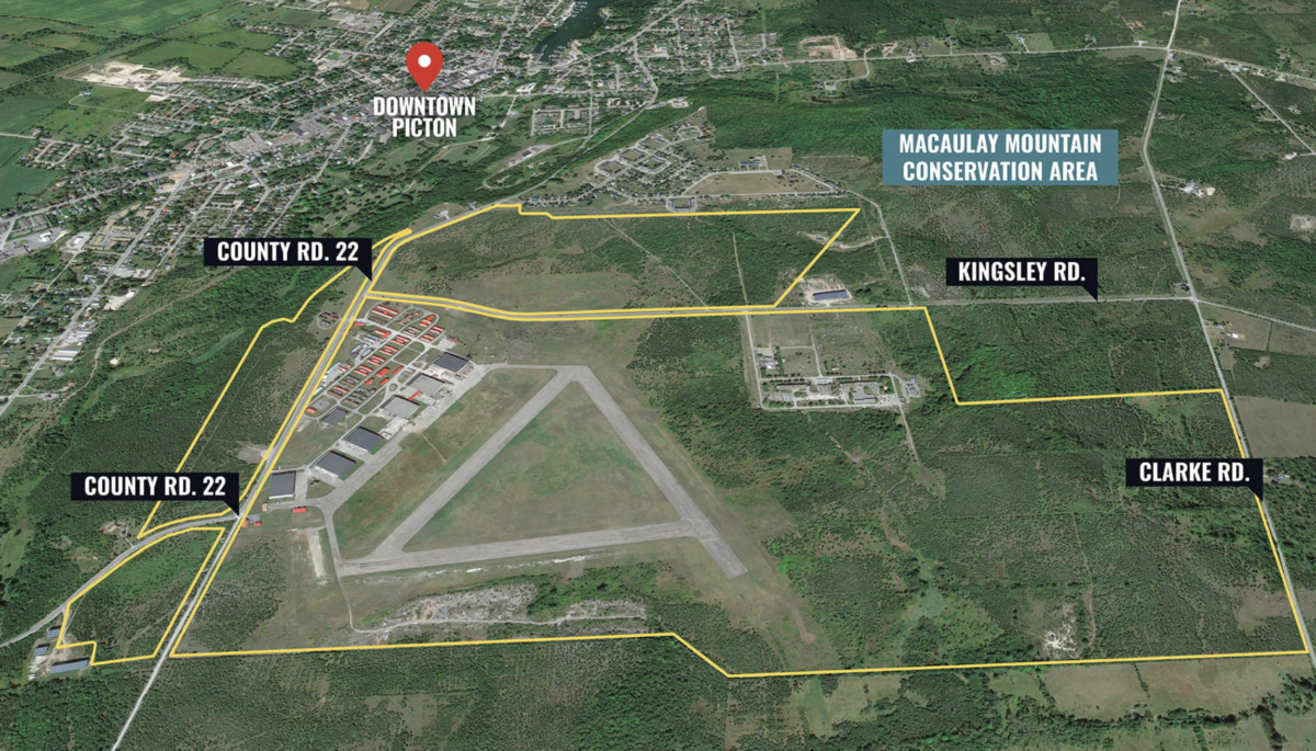 A proposed mixed-use community outside Picton, Ont.