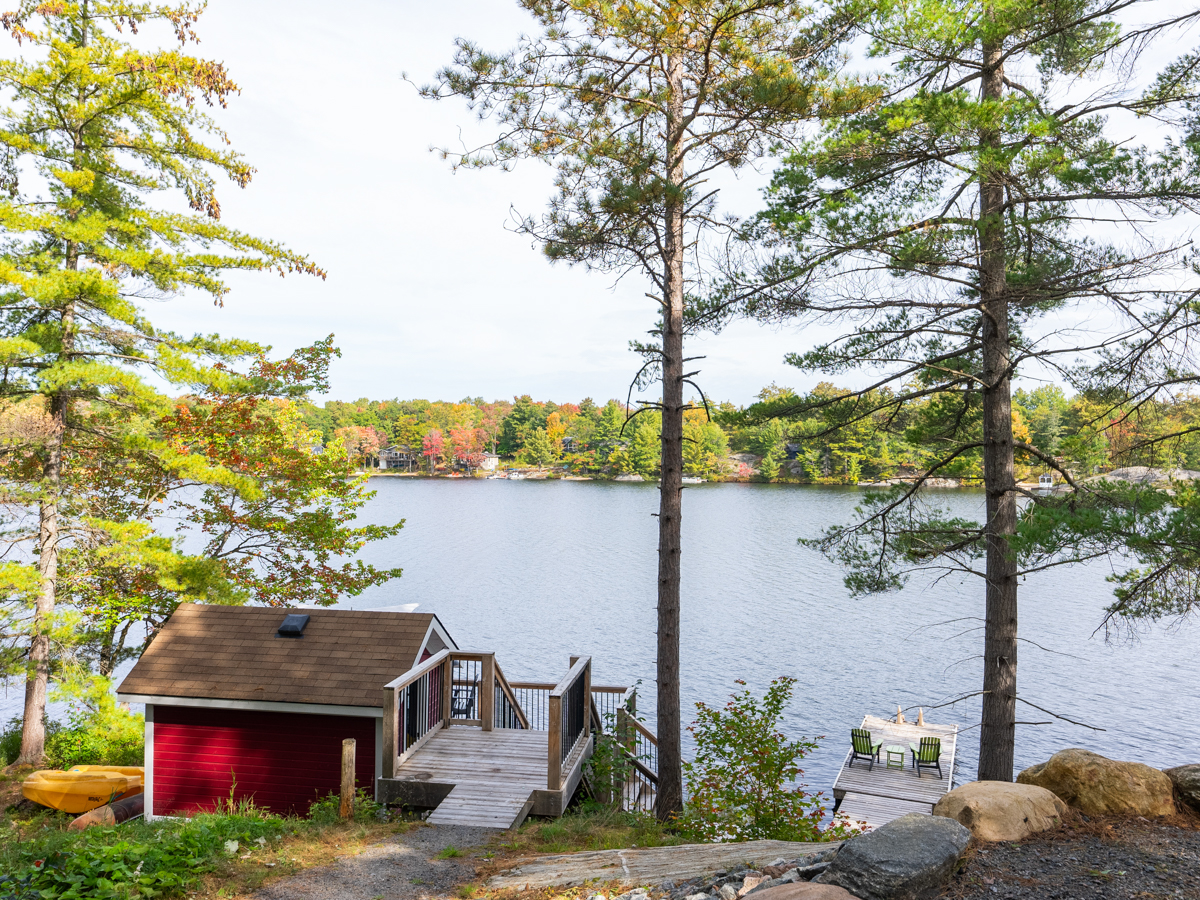 View from main property to shed and lake