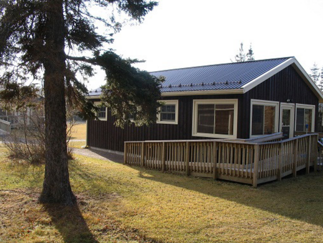 Shot of a cabin in Sleeping Giant park