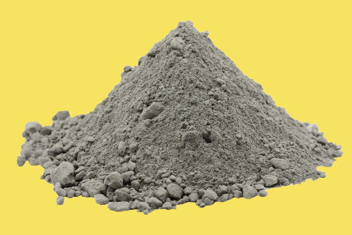 Pile of dry, powdery cement
