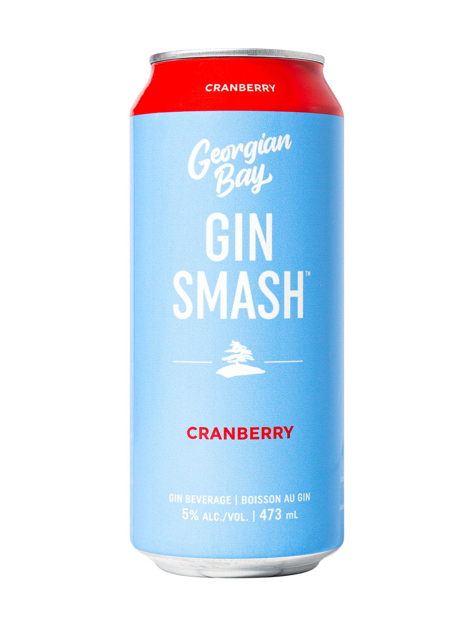 a can of Georgian Bay cranberry gin smash against a white background