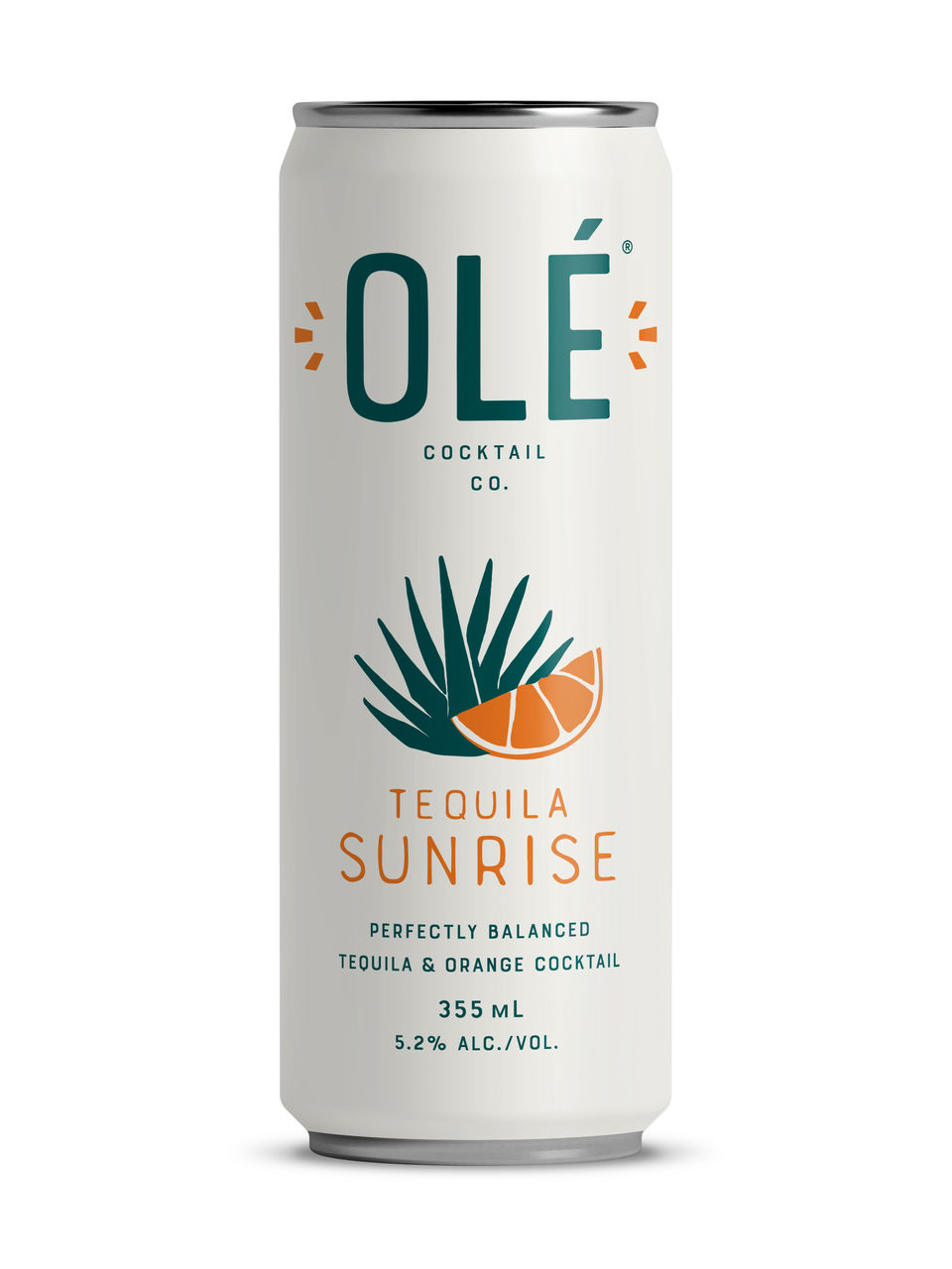 a can of Olé tequila sunrise against a white background