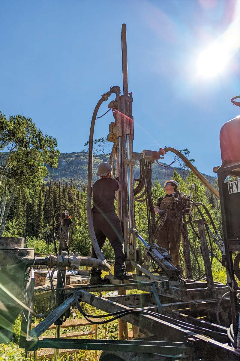 Drillers on a rig drilling a well