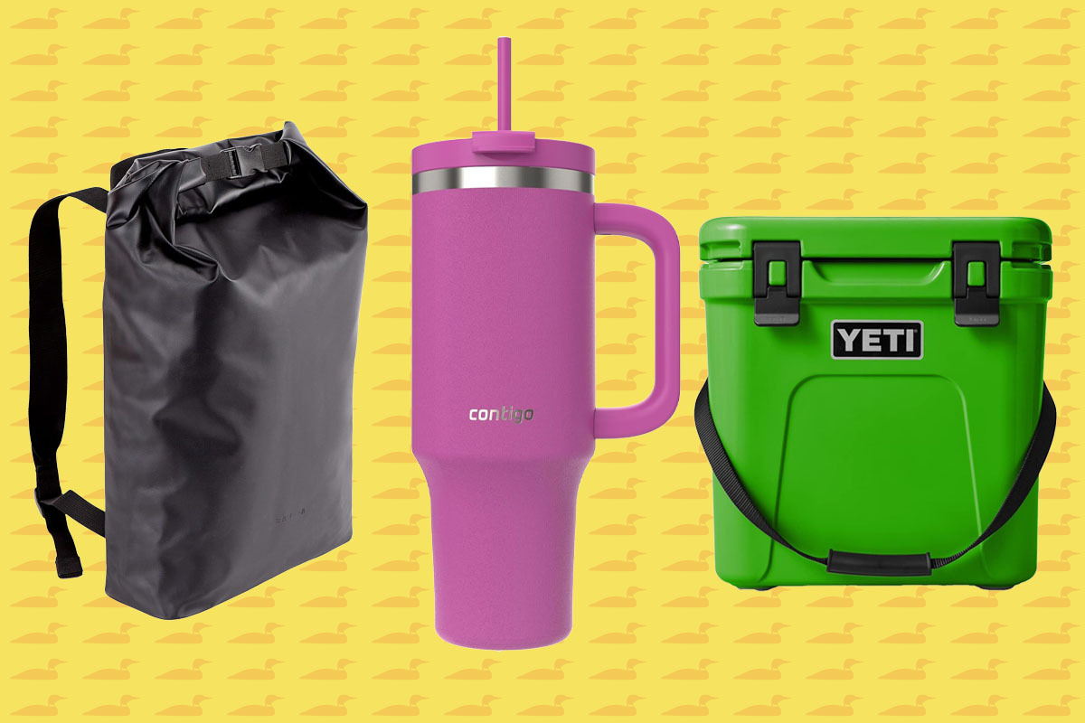A montage of Prime Day items against a yellow background