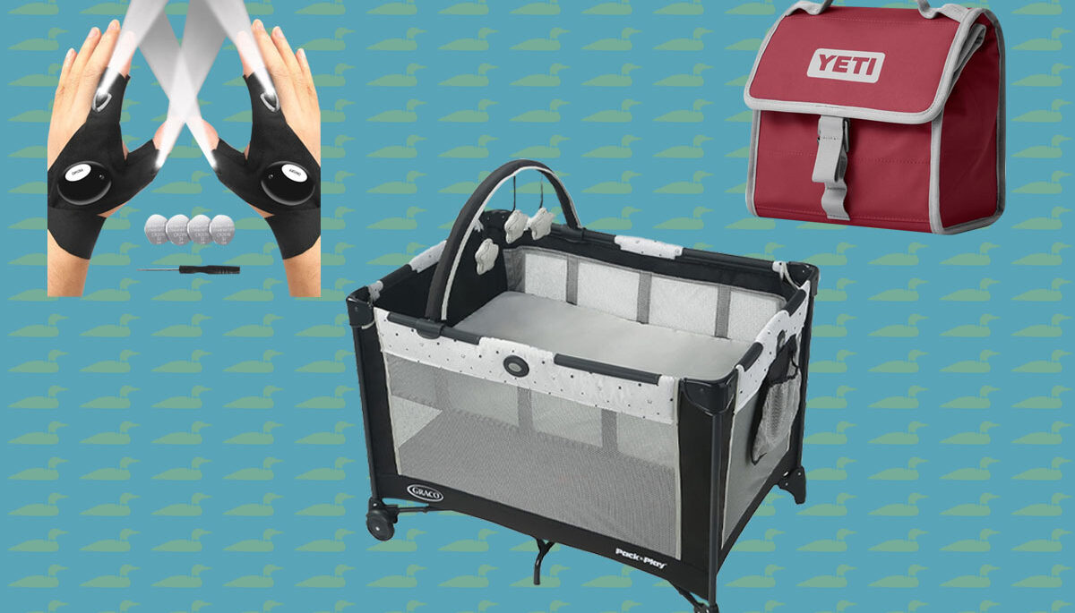 A Montage of items against a blue background