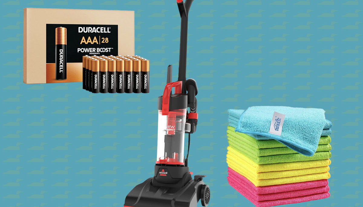 Collage of Amazon Prime Big Deal Days everyday essentials for the cottage