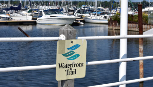 Frenchman's Bay Marina as seen from the Waterfront Trail in Pickering, Ontario, Canada