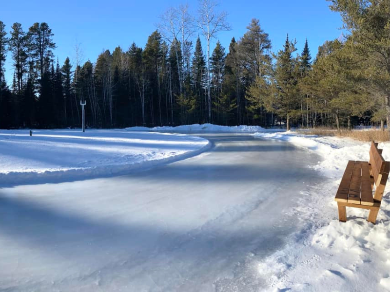 An ice skating trail