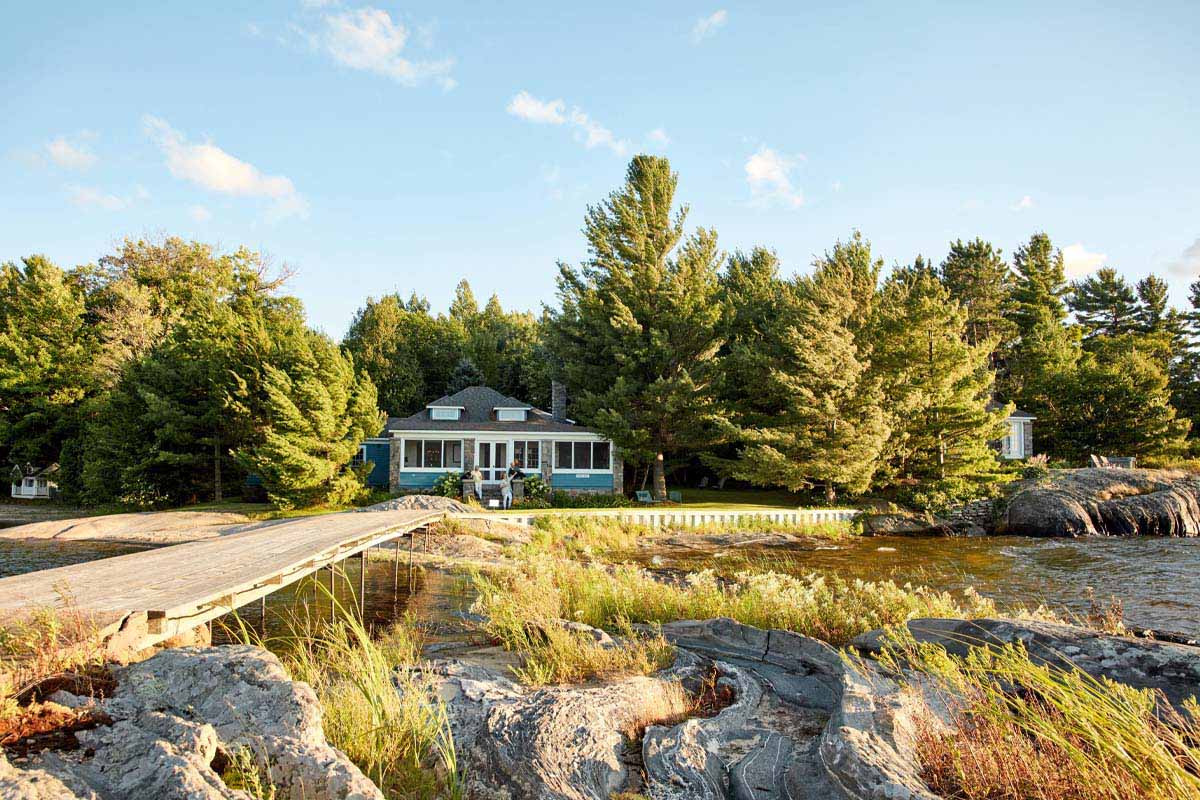 The exterior of Bryn Turnbull's family cottage on Georgian Bay