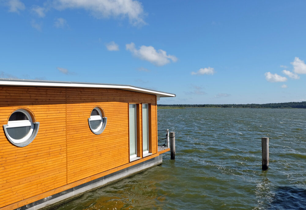 Houseboat on a Lake