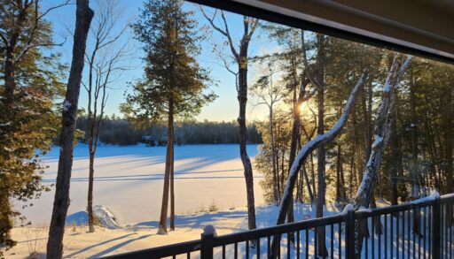 Winter forecast, Lake, Snow, Cottage, Beautiful