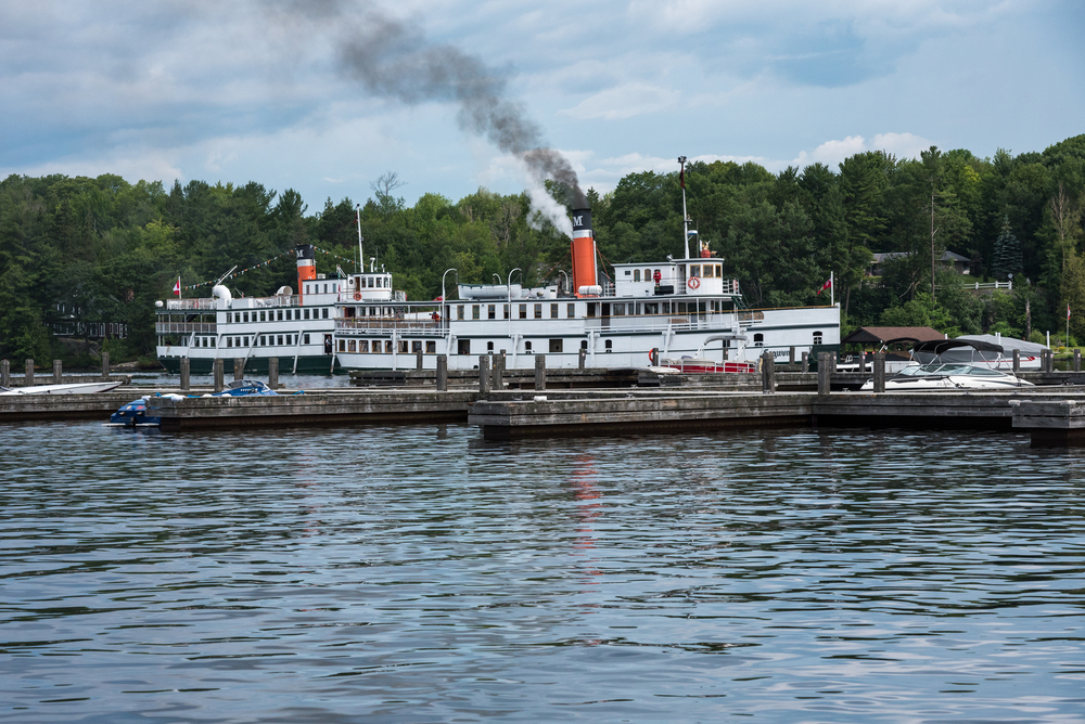 The RMS Segwun docked in Gravenhurst