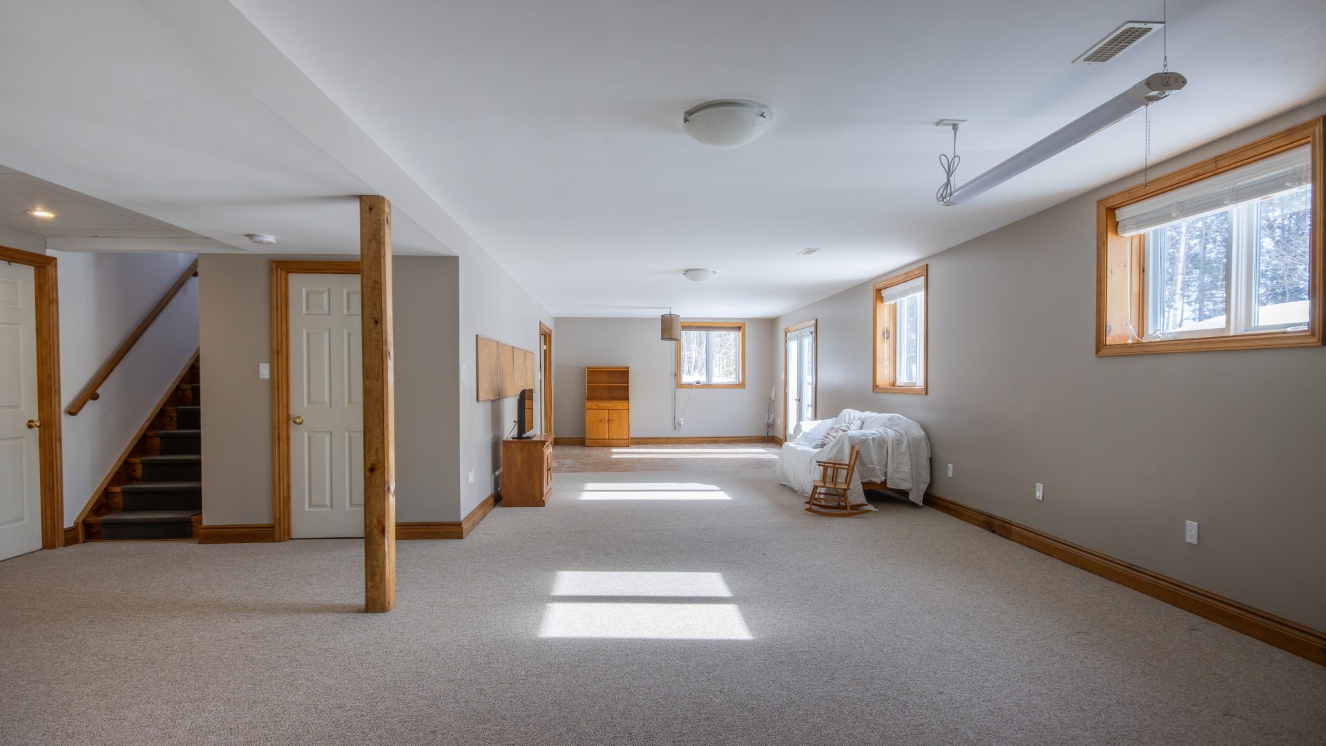A light-coloured basement