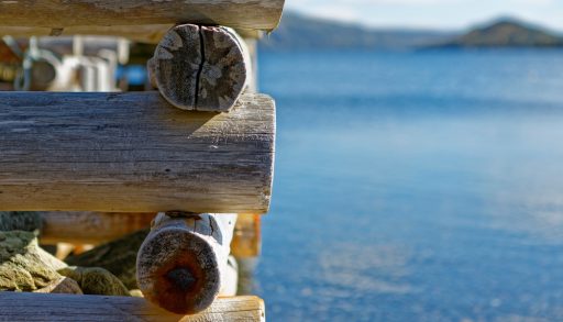 Close-up side view of a crib dock
