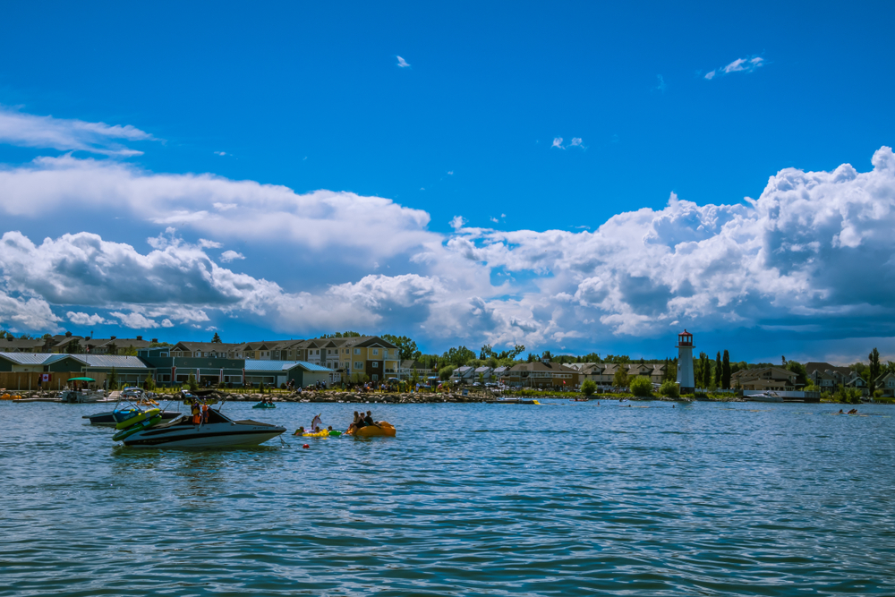 A shot of Sylvan Lake, Alta.