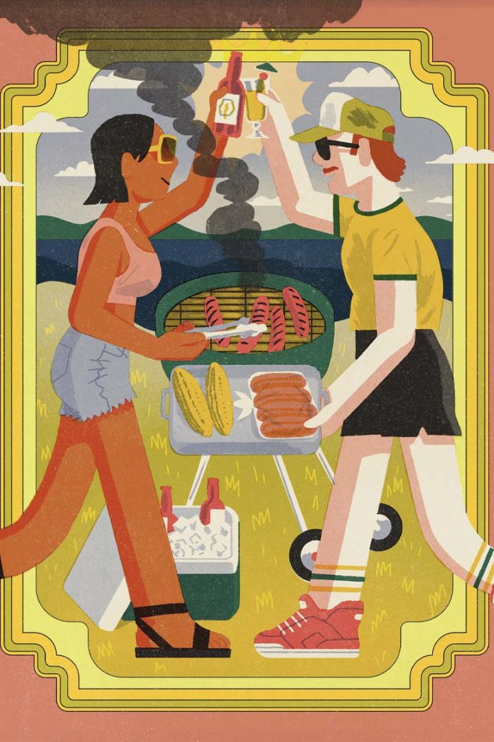 Why is it that men traditionally man the barbecue?
