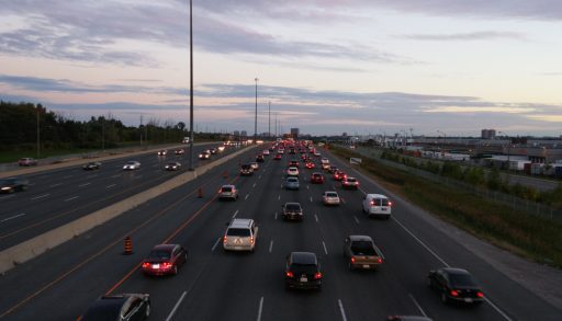 Cottage traffic on Highway 400