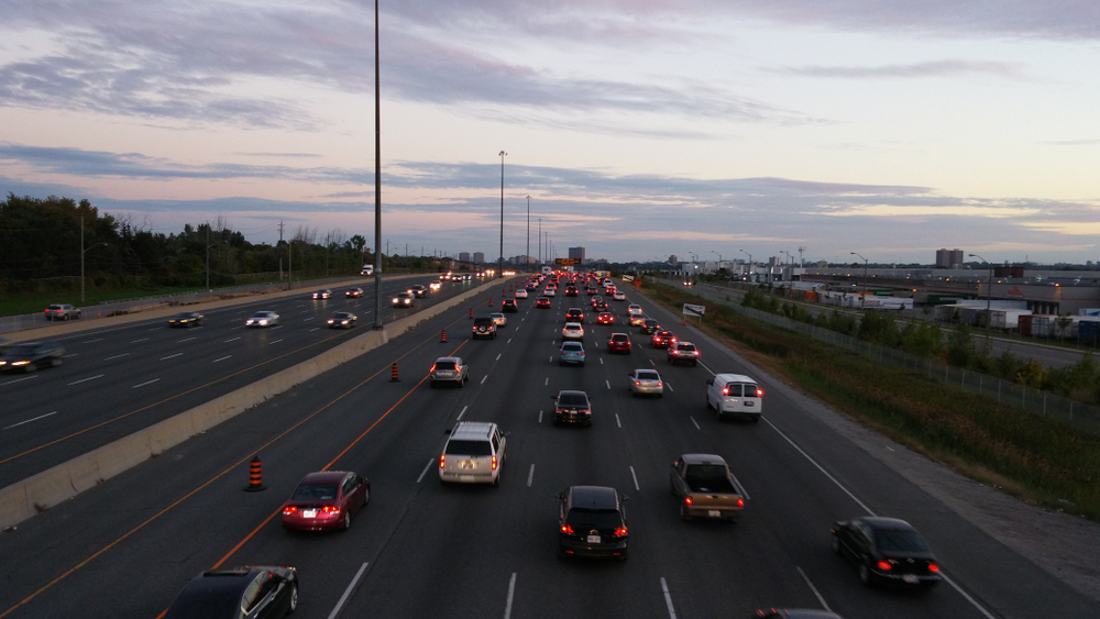 Cottage traffic on Highway 400