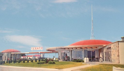 An old Texaco service station